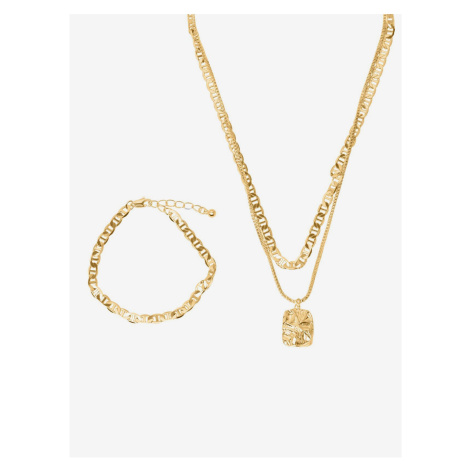 Women's Gold Bracelet and Necklace Set Pieces Myrsa - Women's