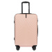 PÚDROVÁ 4DIELNA SADA ŠKRUPINOVÝCH KUFROV SWAN SN120-4, SET OF 4 SUITCASES (L, M, S, XS) WINGS AB