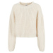 Women's wide oversize sweater whitesand