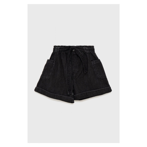 Detské rifľové krátke nohavice Birba&Trybeyond čierna farba, jednofarebné,
