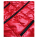 Červená metalická bunda s farebnou podšívkou (W708)