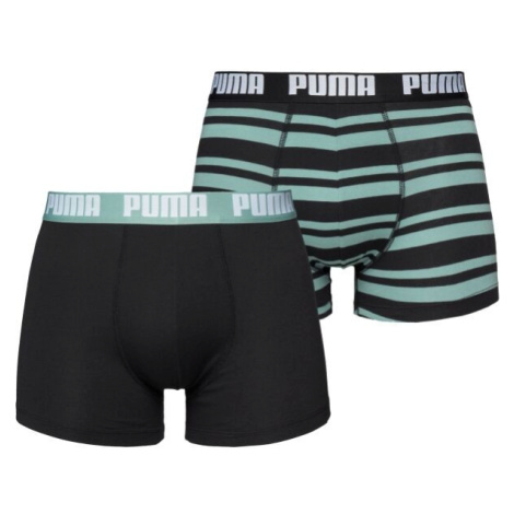Puma HERITAGE STRIPE BOXER 2P Pánske boxerky, čierna, veľkosť