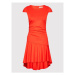Rinascimento Koktejlové šaty CFC0107564003 Červená Slim Fit