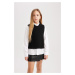 DEFACTO Girls Crew Neck Basic Sweater