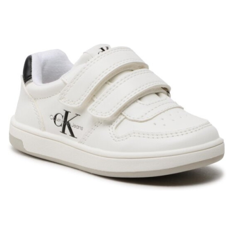Calvin Klein Jeans Sneakersy Low Cut Velcro Sneaker V1X9-80548-1355 S Biela