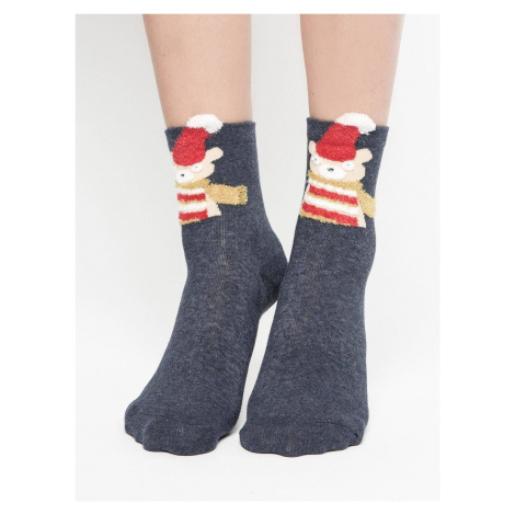 Socks with the application grey bear