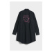 Košeľa Karl Lagerfeld Ikonik 2.0 Tunic Čierna