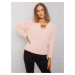 Dusty pink sweater with cut-outs by Leandre RUE PARIS