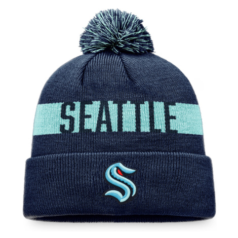 Seattle Kraken zimná čiapka Fundamental Beanie Cuff with Pom