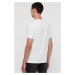 Bavlnené tričko AllSaints biela farba, jednofarebné
