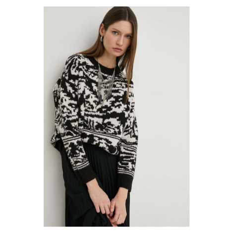 Vlnený sveter Answear Lab dámsky, čierna farba, teplý