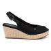 Tommy Hilfiger Espadrilky Iconic Elba Sling Back Wedge FW0FW04788 Čierna