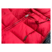 Červeno-šedá obojstranná dámska zimná bunda (MHM-W556)