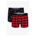 Men's Boxer Shorts ATLANTIC 2Pack - Dark Blue/Red