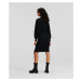 Šaty Karl Lagerfeld Double Jersey Dress Čierna