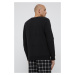 Pyžamová mikina Calvin Klein Underwear pánska, čierna farba, jednofarebná
