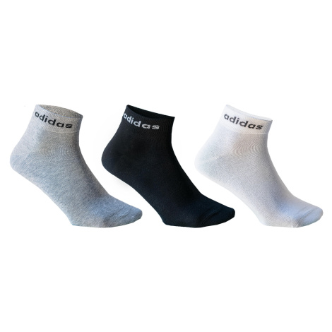 ADIDAS Športové ponožky stredne vysoké 3 páry čierne, biele a sivé
