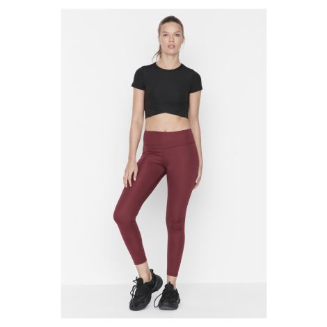 Trendyol Claret Red Flexible Full Length Sports Tights