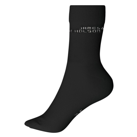 James & Nicholson Vysoké ponožky s biobavlnou 8032 - Čierna