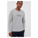Bavlnené tričko s dlhým rukávom Polo Ralph Lauren šedá farba, s potlačou