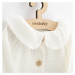 Dojčenský kabátik na gombíky New Baby Luxury clothing Laura biely 56 , 20C54963