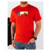 Pánske tričko s oranžovou potlačou Dstreet RX5486