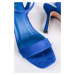 Modré sandále na tenkom podpätku Equuleus