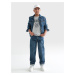 Big Star Man's Loose Trousers Denim 190098 Denim-482