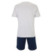 Tommy Hilfiger Underwear Krátke pyžamo  sivá melírovaná / námornícka modrá / zelená