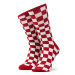 Vans Vysoké dámske ponožky Checkerboard Crew VN0A3H3NRLM1 r.38,5/42 Červená