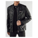 Men's Black Leather Dstreet Jacket