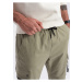 Kaki pánske cargo jogger nohavice Ombre Clothing