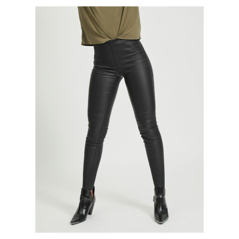 Čierne koženkové legíny .OBJECT Belle