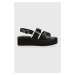 Sandále Liu Jo ABA 20 dámske, čierna farba, na platforme, SA3101P010222222
