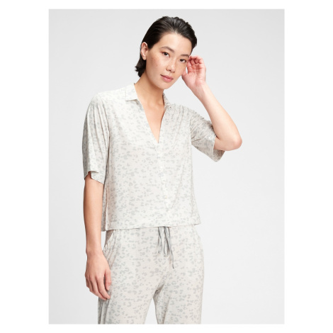 GAP Košeľa na spanie truesleep button-front top in modal Biela