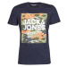 Jack & Jones  JJPETE  Tričká s krátkym rukávom Námornícka modrá