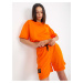 Orange cotton summer set with shorts