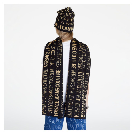 Versace Jeans Couture Allover Logo Scarf Black/ Gold