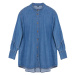 Trendyol Blue Button Detailed Oversize Denim Shirt