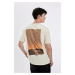 DEFACTO Regular Fit Crew Neck Back Printed Short Sleeve T-Shirt