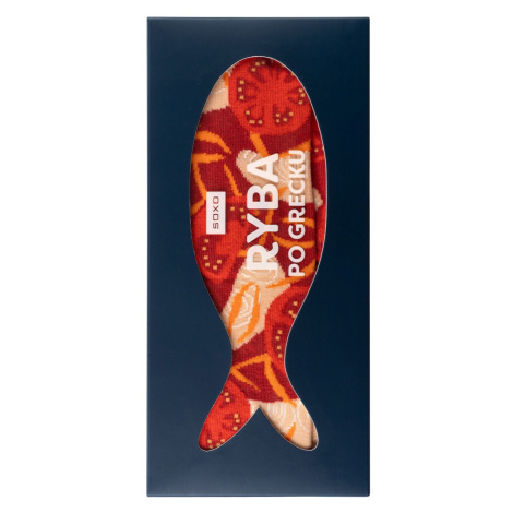 "SOXO FISH GRÉCKE PONOŽKY V BALENÍ R.35-40," Červená