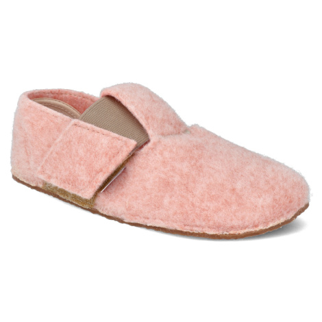Barefoot papuče Pegres - bez prierezov Ružová plstené