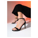 LuviShoes BERN Black Patent Leather Women's Platform Heeled Evening Dress Shoes