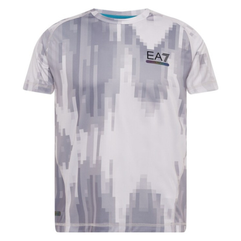 EA7 Emporio Armani Funkčné tričko  sivá / svetlosivá / tmavosivá / čierna