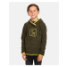 Children's fleece hoodie Kilpi FLOND-JB Green