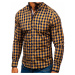 Men's long-sleeved shirt BOLF 5816-A - brown,