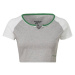 Reebok Funkčné tričko  sivá melírovaná / zelená / biela ako vlna