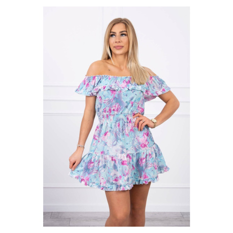 Floral off-the-shoulder mint dress