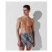 Plavky Karl Lagerfeld Abstract Aop Short Boardshorts Čierna