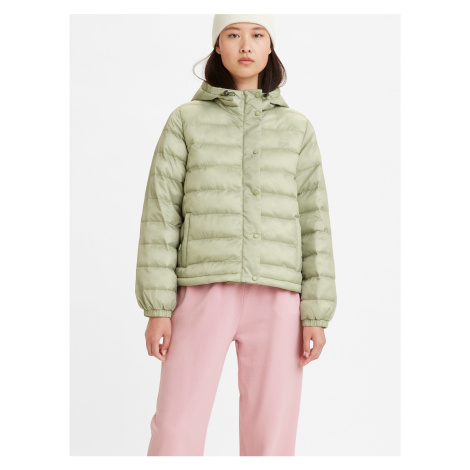 Levi&#39;s Light Green Women&#39;s Quilted Hooded Jacket Levi&#39;s® Edie - Women Levi´s
